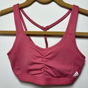 Adidas yoga light sports bra rose pink size small 125